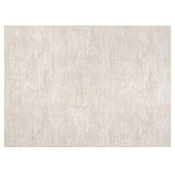 Solid Textured Machine Washable Area Rug Wear & Stain Resistant Low Pile Carpet for Living Room