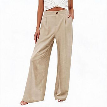 Wide Leg Pants for Women Dressy Casual High Waist Pleated Trousers Vacation Office Daily Bottoms