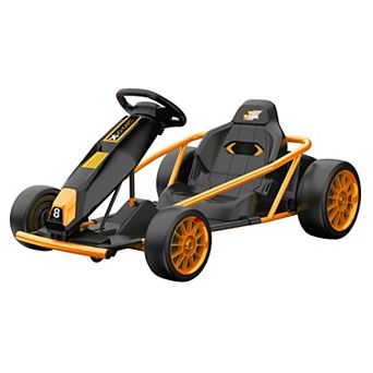 24V Kids Go Kart with Drift, Music & Horn, 8 MPH, 155 lbs, Ages 8+