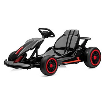24V Kids Go Kart, Drift, Music, Seatbelt, 110lbs, 6-12yr