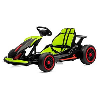 24V Kids Go Kart, Drift, Music, Seatbelt, 110lbs, 6-12yr