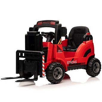 12V Kids Ride-On Forklift with Remote & Liftable Fork, 2 Speeds