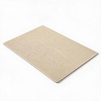 Indoor Door Mat 16.9 x 29.5 in Non-Slip Water-Resistant Khaki Polyester Low-Profile Entryway Rug