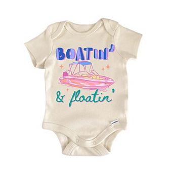 Lake Summer Boat Float Baby Gift Baby Onesie®
