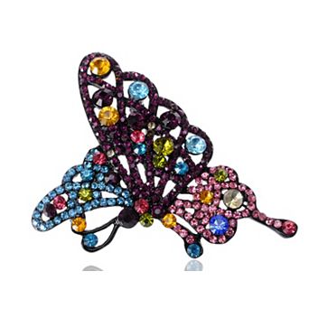 Crystal Rhinestone Flutter Butterfly Insect Bug Pin Brooch