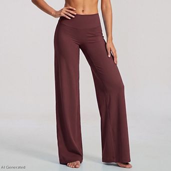 Women's High Waist Wide Leg Yoga Pants Stretch Workout Pants