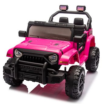 KWPZQEB 12V Electric Car, Ride On with Slow start & Parents Control, Bluetooth & LED Lights