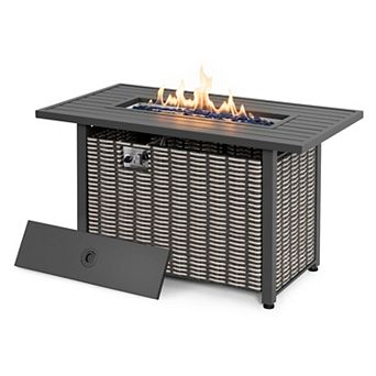 43’’ Outdoor Propane Gas Fire Pit Table 50,000 BTU for Outside Patio