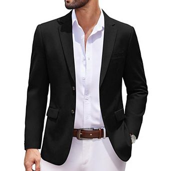COOFANDY Men's Casual Blazer Slim Fit Linen Sport Coat Lightweight Two Button Suit Jacket