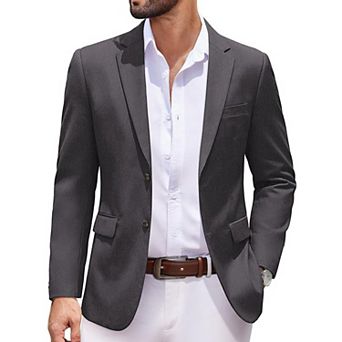 COOFANDY Men's Casual Blazer Slim Fit Linen Sport Coat Lightweight Two Button Suit Jacket
