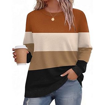 Zeagoo Women Plus Size Sweaters Fall Long Sleeve Pullover Sweater Tops