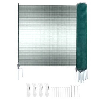 VEVOR Temporary Fence with Posts, 3 x 49.2 FT Plastic Mesh Fencing