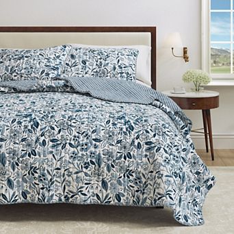 Madelinen® Reversible Floral Quilt Set