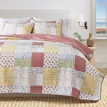 Madelinen® Floral Patchwork Quilt Set with Shams