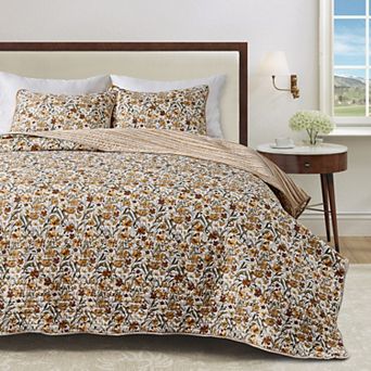 Madelinen® Reversible Floral Meadow Quilt Set with Shams