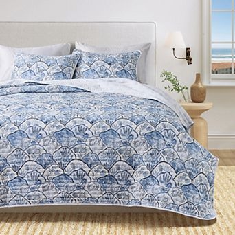 Madelinen® Reversible Coastal Toile Quilt Set