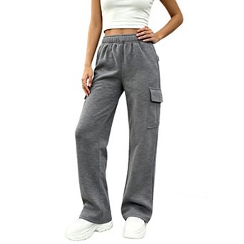 Women's High Waist Wide Leg Cargo Pocket Sweatpants Joggers Casual Daily Outfit