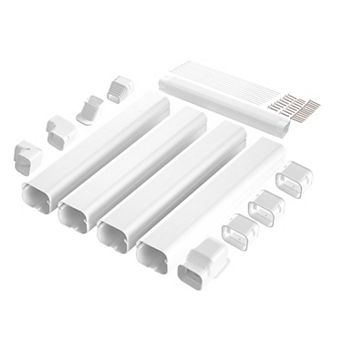 VEVOR Mini Split Line Set Cover 3 in W 17.6Ft L, PVC Decorative Pipe Line Cover For Air Conditioner
