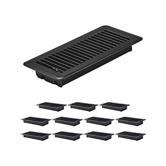 VEVOR 4 x 10 Inch Floor Registers, 12-Pack Vent Grilles, HAVC Heavy-Duty Walkable Iron Floor Vents