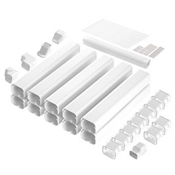 VEVOR Mini Split Line Set Cover 3 in W 17.7Ft L, PVC Decorative Pipe Line Cover For Air Conditioner