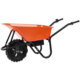 VEVOR Electric Wheelbarrow Cart, 500W Powered Utility Garden Wagon Dump Cart