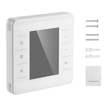 VEVOR 7-Day Programmable Thermostat, Home Thermostats for Heat Pump, Air Conditioner, White