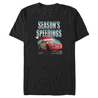 Big & Tall Disney / Pixar's Lightning McQueen Season's Speedings Graphic Tee