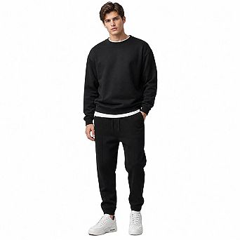 Mens Jogger Sweatpants Drawstring Waist Back Pocket Relaxed Fit Casual Daily Trousers
