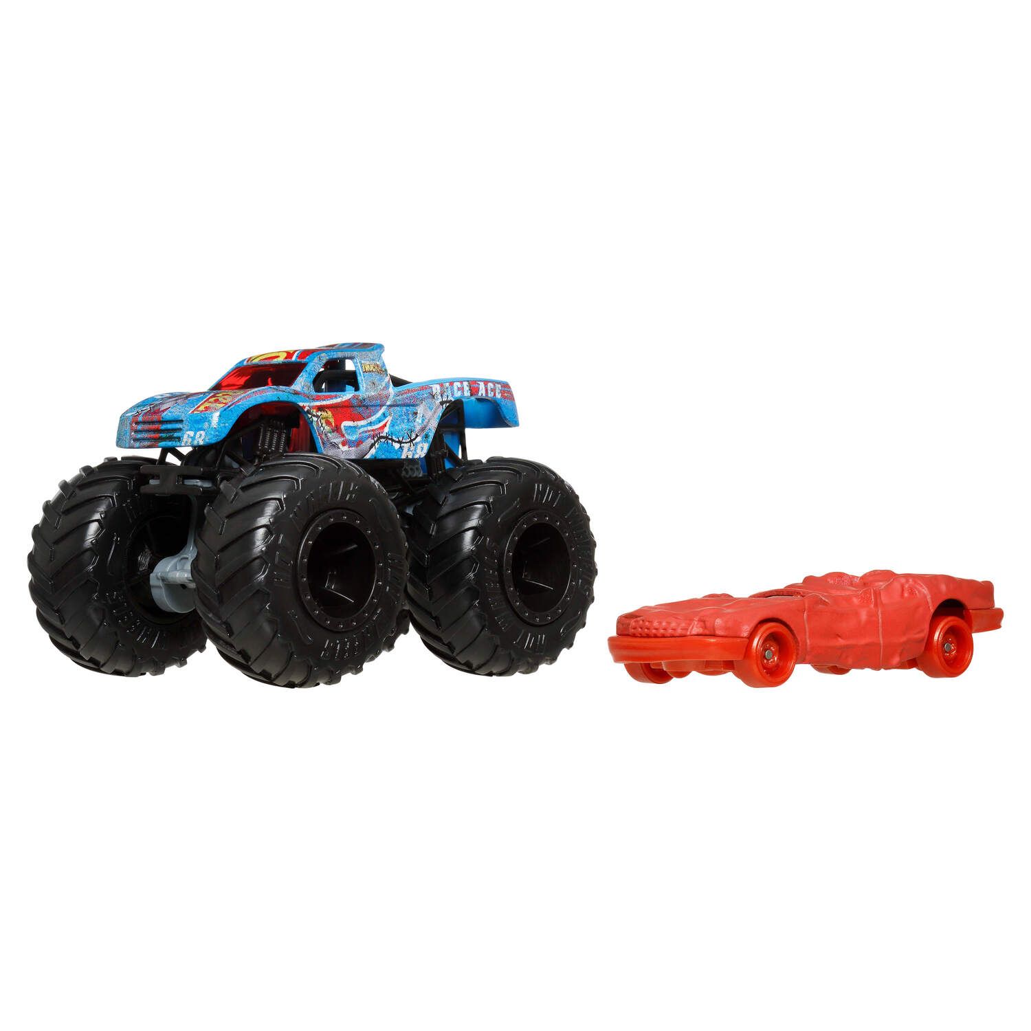 Детские игрушки Mattel Hot Wheels Monster Truck & Car 1:64 Scale Die-Cast 2 pc - Styles May Vary — фото 1