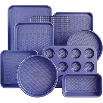 Baking Set 9 pc Advanced Diamond Nostick Texture Complete Bakeware Set by Gift Baker's Secret