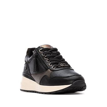 Women's Leather Wedge Lace-Up Sneakers Carmela Collection By XTI 162442
