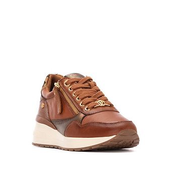 Women's Leather Wedge Lace-Up Sneakers Carmela Collection By XTI 162442