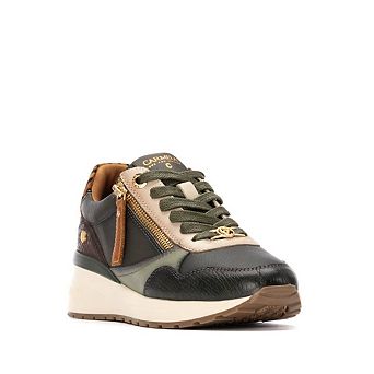 Women's Leather Wedge Lace-Up Sneakers Carmela Collection By XTI 162442
