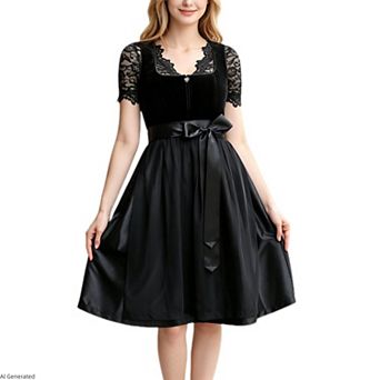Dirndl Dress Women's Velvet Mesh Apron Oktoberfest 3 pc Outfit Party