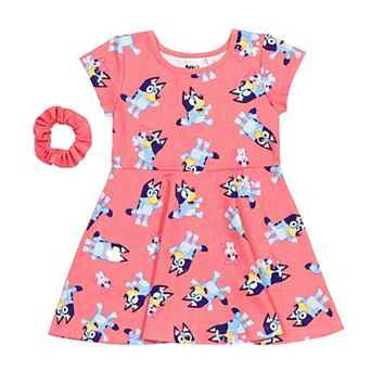 Bluey 2 pc Skater Dress and Scrunchie Set