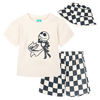 Disney's Nightmare Before Christmas T-Shirt and Shorts Set with Bucket Hat