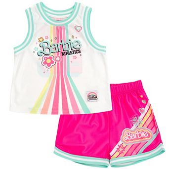 Barbie Athletic 2 pc Tank Top and Shorts Set