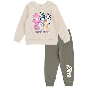 Bluey 2 pc Fleece Sweatshirt and Pants Set