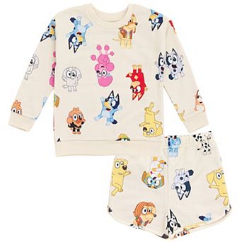 Bluey 2 pc Sweatshirt and Shorts Set