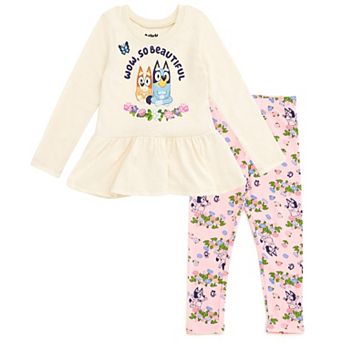 Bluey 2 pc Long Sleeve Tee and Leggings Set