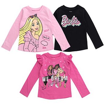 Barbie 3-Pack Long Sleeve T-Shirts