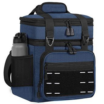 Insulated Lunch Cooler Bag Custom Patch Durable Dry Wet Separate Carry Strap