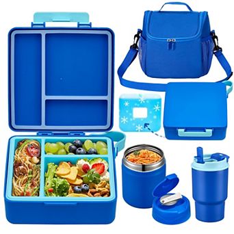 Kids Bento Lunch Box Set With Insulated Soup Thermo Water Bottle And Lunch Bag