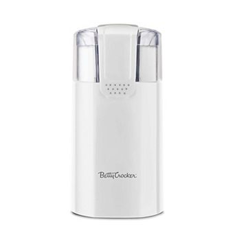 Betty Crocker Electric Coffee Grinder - Grinds Up to 12 cup - Stainless Steel Bowl and Blades