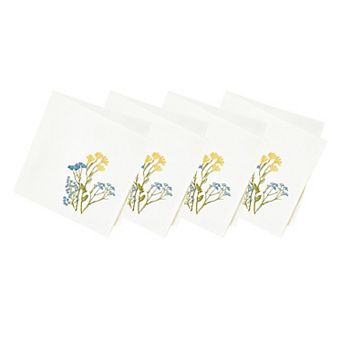 Lenox Wildflowers Border 4 pc 19" x 19" Napkin Set