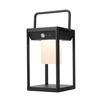 Techko Solar Premium Medium Metal LED Lantern with USB Charging
