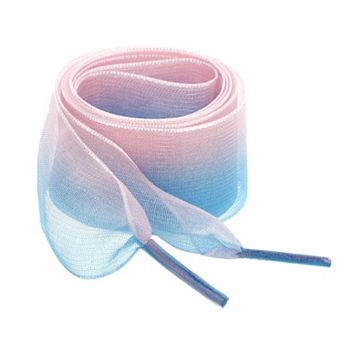 1 Pair Flat for Women Gradient Color Organza Shoelaces Strings 28"