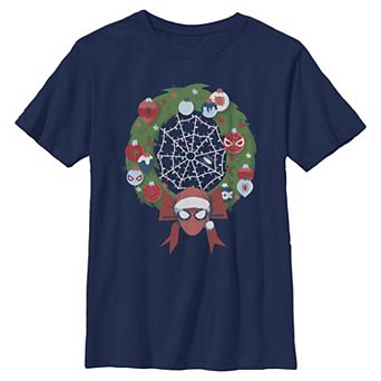 Boys 6-20 Marvel Spider-Man Christmas Wreath Graphic Tee