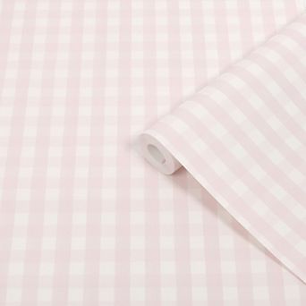 Superfresco Easy Hattie Gingham Pink Wallpaper