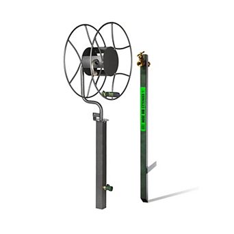 Yard Butler Free-Standing Swivel Hose Reel - 360 Rotation, Holds 200 ft Hose